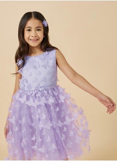 Styli Butterfly Appliques Sleeveless Dress  - Image 4