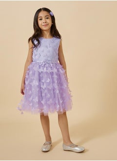 Styli Butterfly Appliques Sleeveless Dress  - Image 2