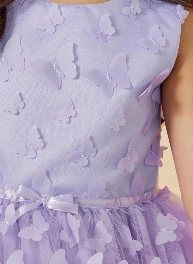 Styli Butterfly Applique Dress