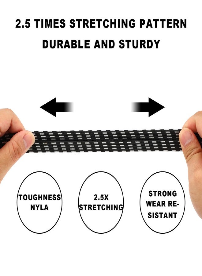 Oumers 3Pcs Elastic Bike Strap, Adjustable Bicycle Bungee Cords with Hooks Wear-Resistant and Tensile Resistant Bike Luggage Straps Strong and Sturdy Bicycle Luggage Rope - Image 3