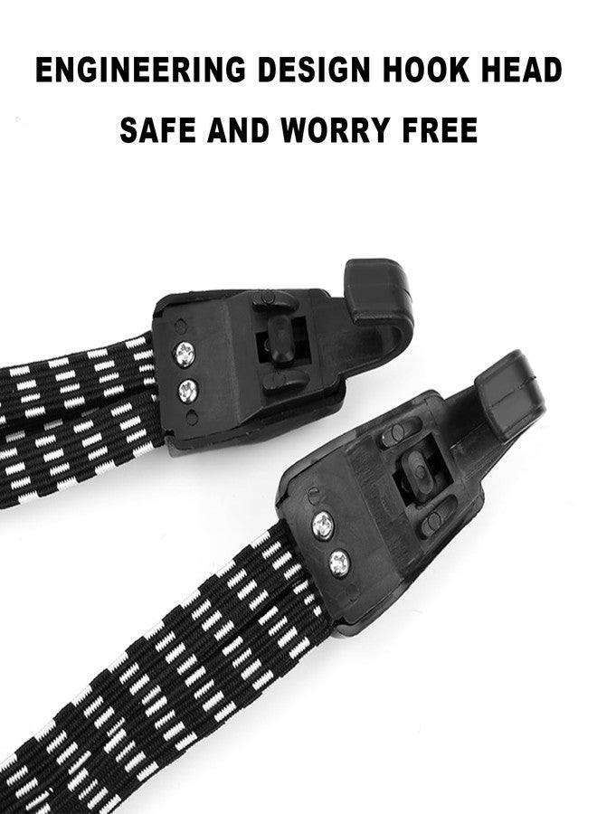 Oumers 3Pcs Elastic Bike Strap, Adjustable Bicycle Bungee Cords with Hooks Wear-Resistant and Tensile Resistant Bike Luggage Straps Strong and Sturdy Bicycle Luggage Rope - Image 4