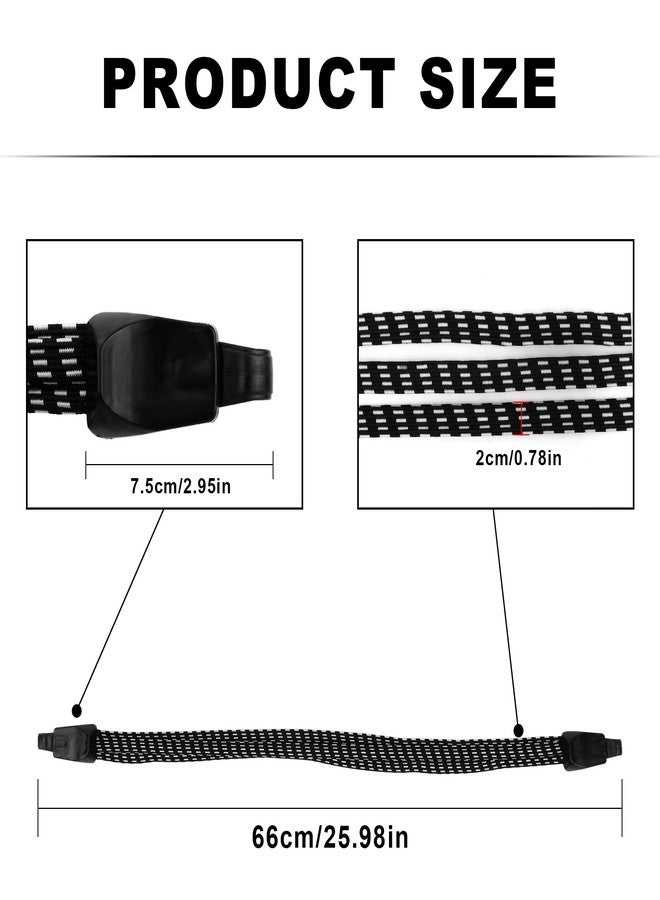 Oumers 3Pcs Elastic Bike Strap, Adjustable Bicycle Bungee Cords with Hooks Wear-Resistant and Tensile Resistant Bike Luggage Straps Strong and Sturdy Bicycle Luggage Rope - Image 2