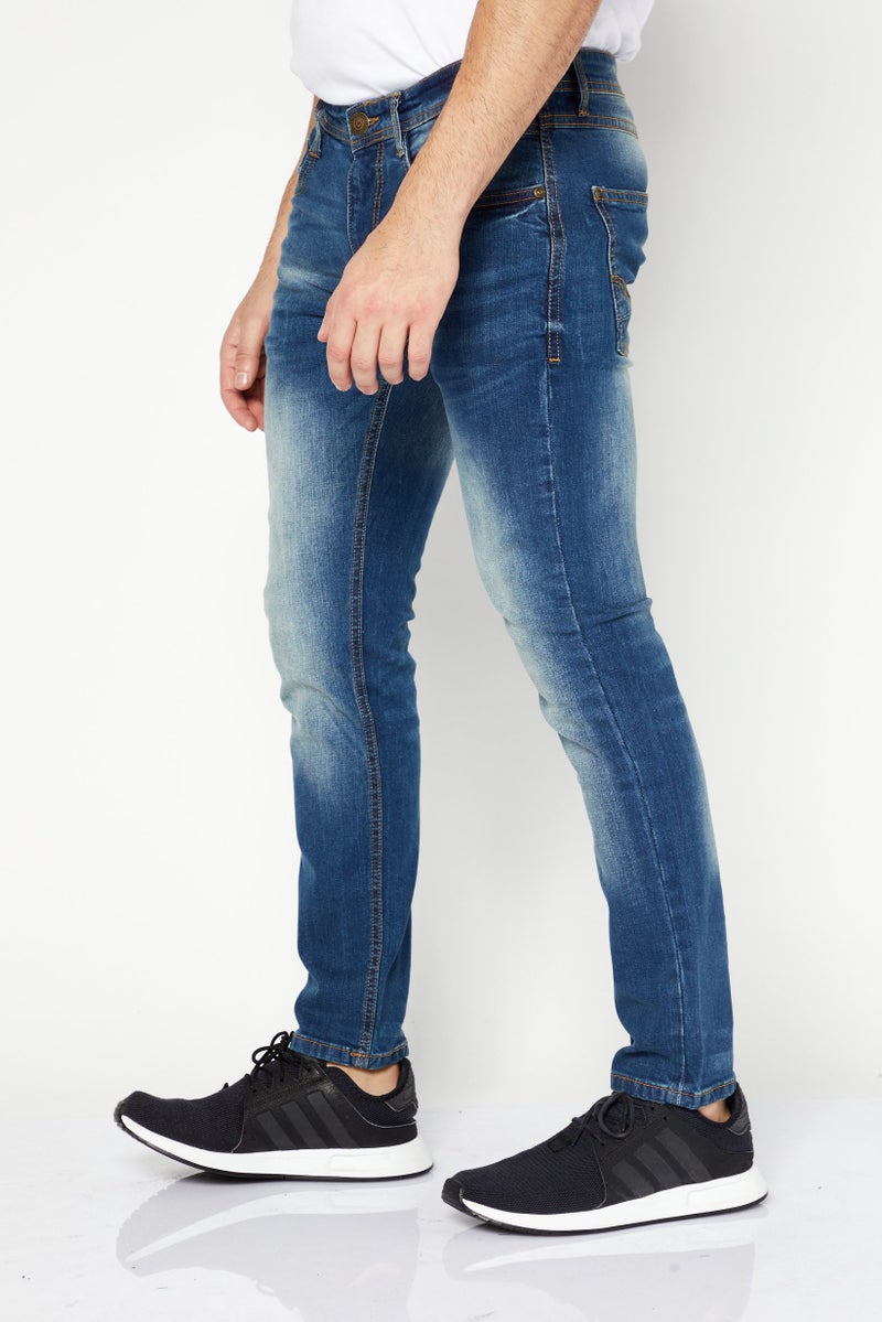 DUCK AND COVER Men Slim Fit Washed Stretchable Jeans, Blue - Image 2