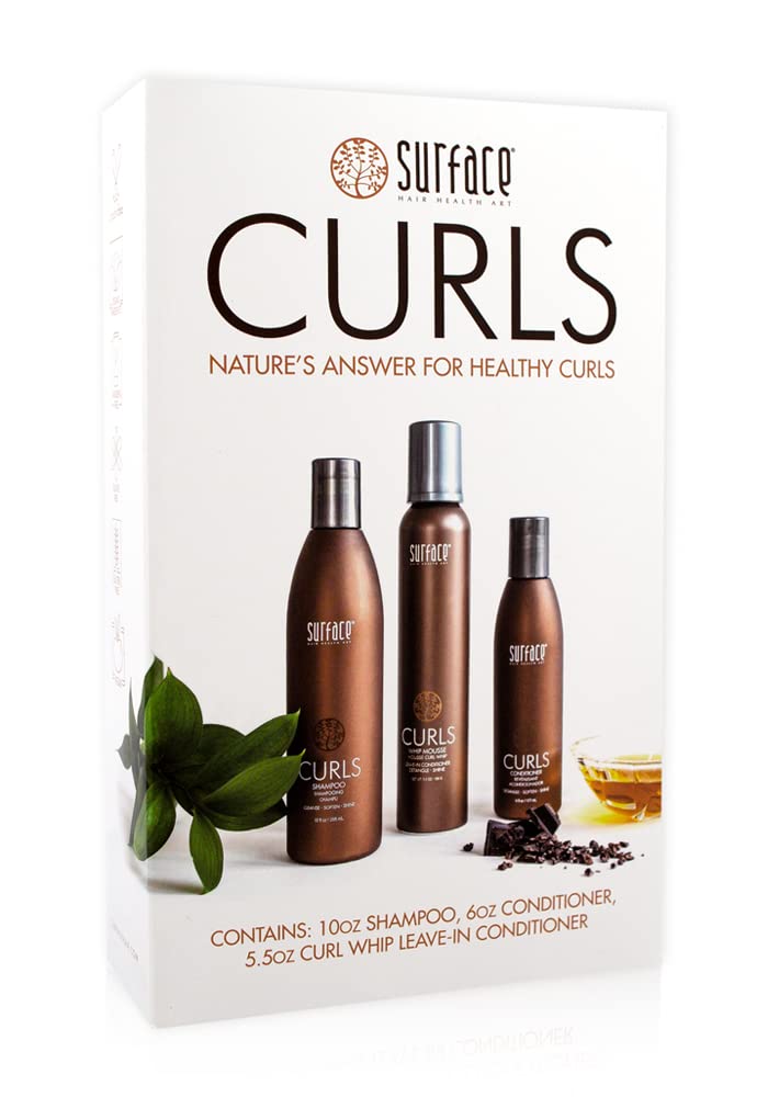 Surface Hair - Trio Box Set, Shampoo, Conditioner And Leave-In Conditioner â€“ Defines, Adds Shine, and Provides Frizz Free Style Longevity - Image 1
