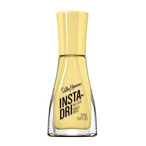 Sally Hansen InstaDri Nail Polish Quick Dry Long Lasting StreakFree Shine Opaque Shiny 530 Does Not Comcute Pale Yellow Nail Color - Image 1