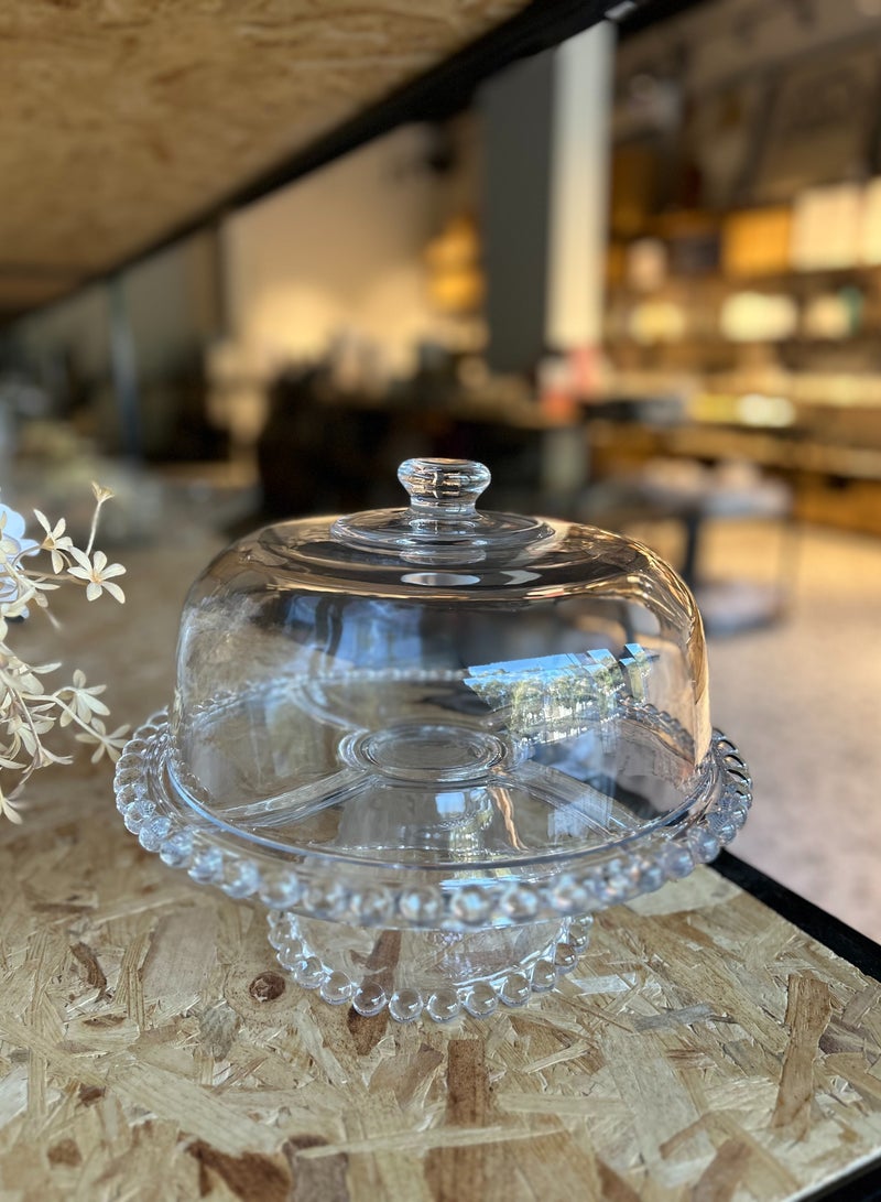 Heavy Glass Cake Stand Cake Holder and Serving Plate for Sweets, Nuts and Fruits - Image 4