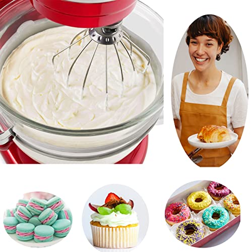 TIZZE KN256WW 6 QT Wire Whip Stainless Steel for KitchenAid Stand Mixer Accessory Replacement, Egg Cream Stirrer, Cakes Mayonnaise Whisk - Image 3