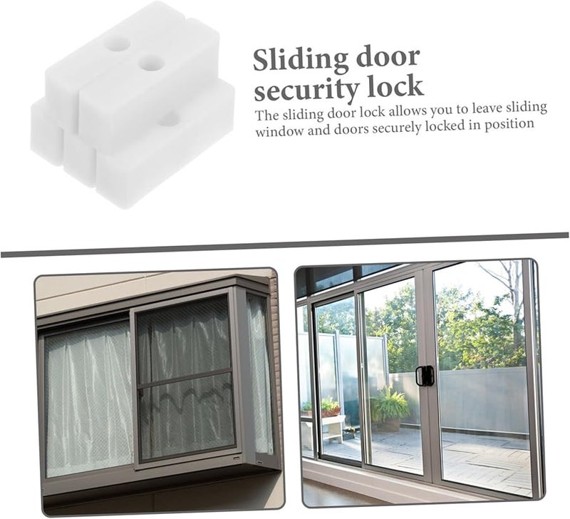 أقفال أمان النافذة البيضاء 10 قطع قضبان أمان متينة سهلة التركيب للمنزل - Image 4