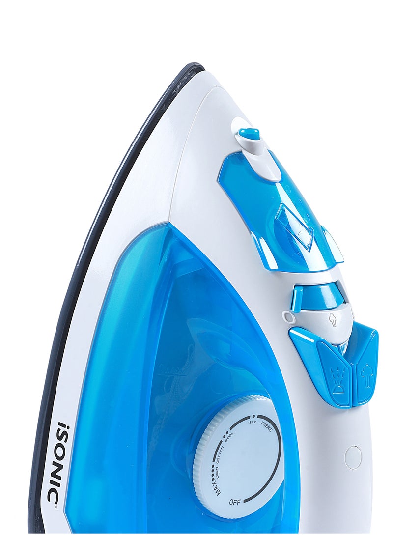 iSONIC مكواة بخار مع قاعدة سيراميك 1200 واط، أزرق - Image 3