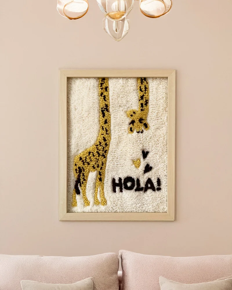 FILLE A FILLE Giraffe Tufted Artwork