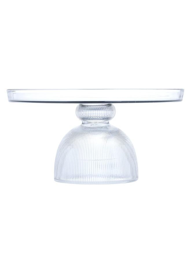 السيف  حامل تقديم الكيك الزجاجي 31.8 × 31.8 × 17 سم دائري شفاف - Image 1