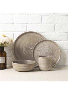 DANUBE HOME Youthful Bite 16-Piece Stoneware Dinner Set – Elegant & Durable Tableware for 4, Microwave & Dishwasher Safe, Perfect for Casual & Formal Dining, Everyday Use & Special Occasions  - Image 2