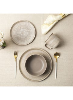 DANUBE HOME Youthful Bite 16-Piece Stoneware Dinner Set – Elegant & Durable Tableware for 4, Microwave & Dishwasher Safe, Perfect for Casual & Formal Dining, Everyday Use & Special Occasions  - Image 1
