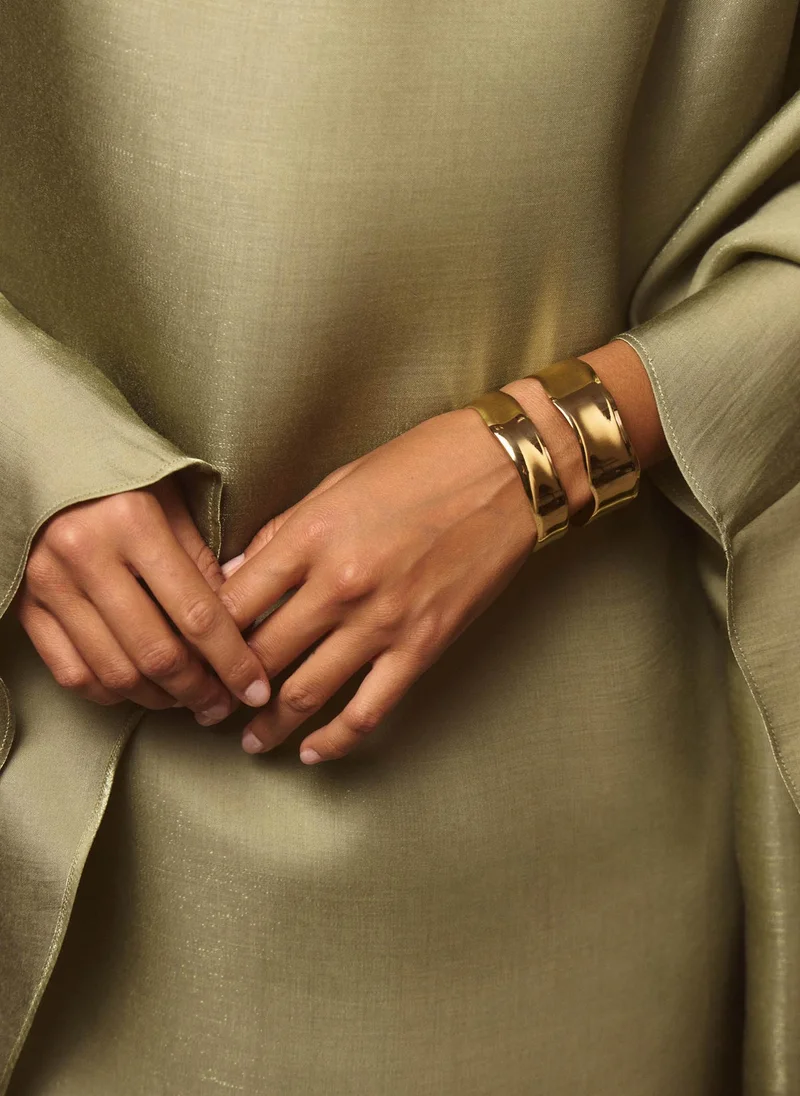 Double matte metal bracelet