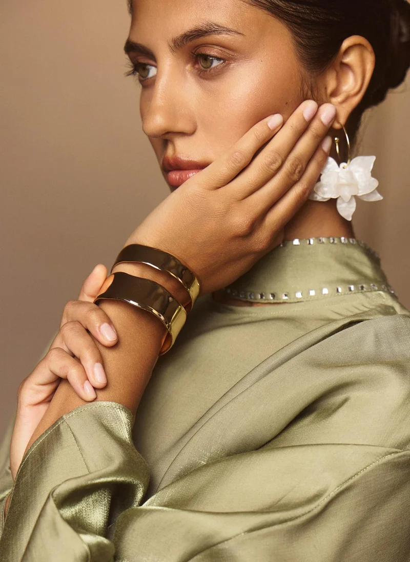 Lichi  Double matte metal bracelet for Women | Best Price UAE