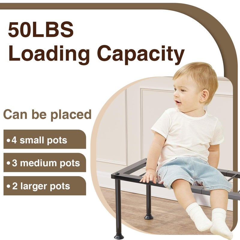 Josmimic 1 Tier Plant Stand: Ladder Plant Holder - Metal Flower Pot Stand - Heavy Duty Flower Rack for Living Room Patio Garden Corner Balcony and Courtyard. - Image 3