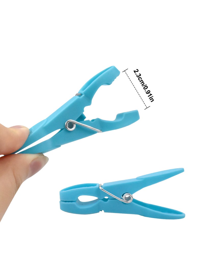 Clothespins 48-Pack Colorful Plastic Clothes Clips 7.3 cm, Ideal for Laundry, Sealing Clips  - Image 4