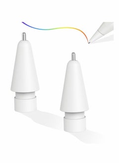 Replacement Tips for Apple Pencil 1st/2nd Generation, Upgraded Longer Fine Point High Sensitive Pen Like iPencil Nib, No Wear Out Noiseless Precise Control Stylus Tip for iPad Pro Pencil