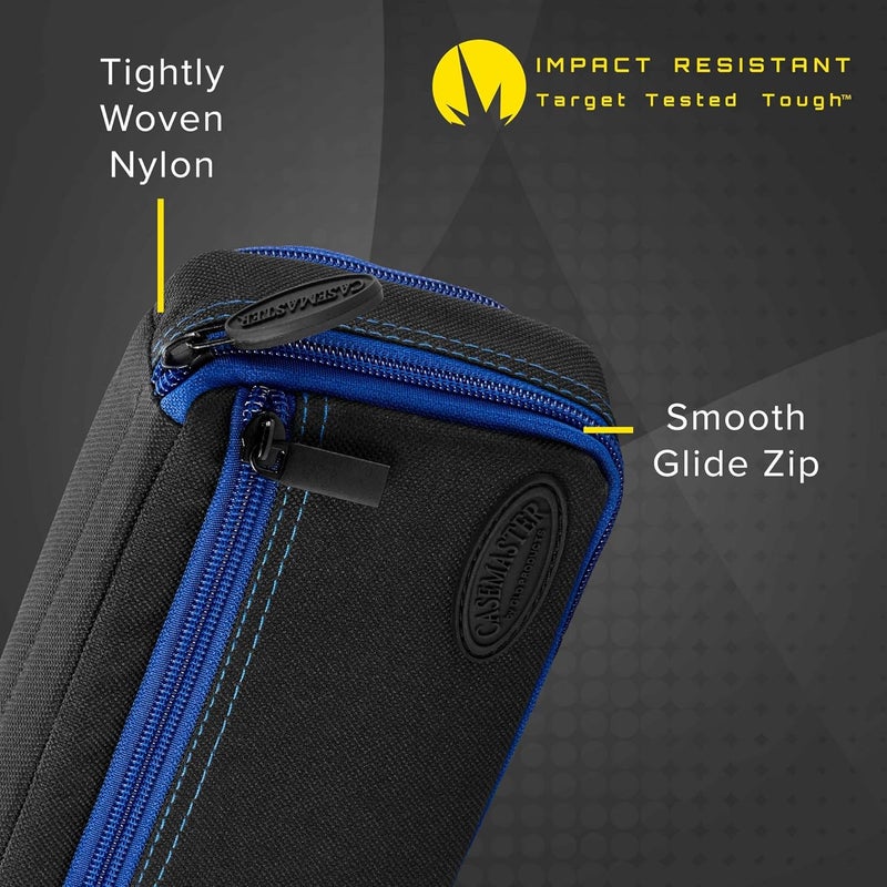 CASEMASTER Plazma Plus, 3 Dart Case for Soft and Steel Tip Darts Features Large Front Mobile Device Pocket, Built-in Storage Tube and Pockets for Flights, Tips, Shafts, and Personal Items - Image 2