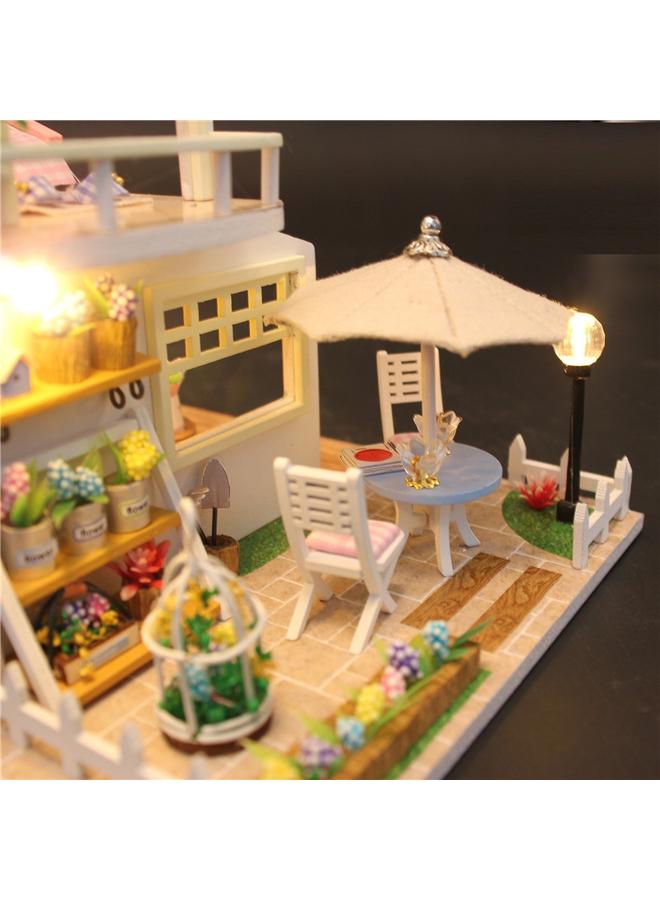 Bluejw DIY Cabin Handmade European-style Assembled House Villa Model Pink Attic Light Blue Coast Creative Women's Birthday Gift - Image 4