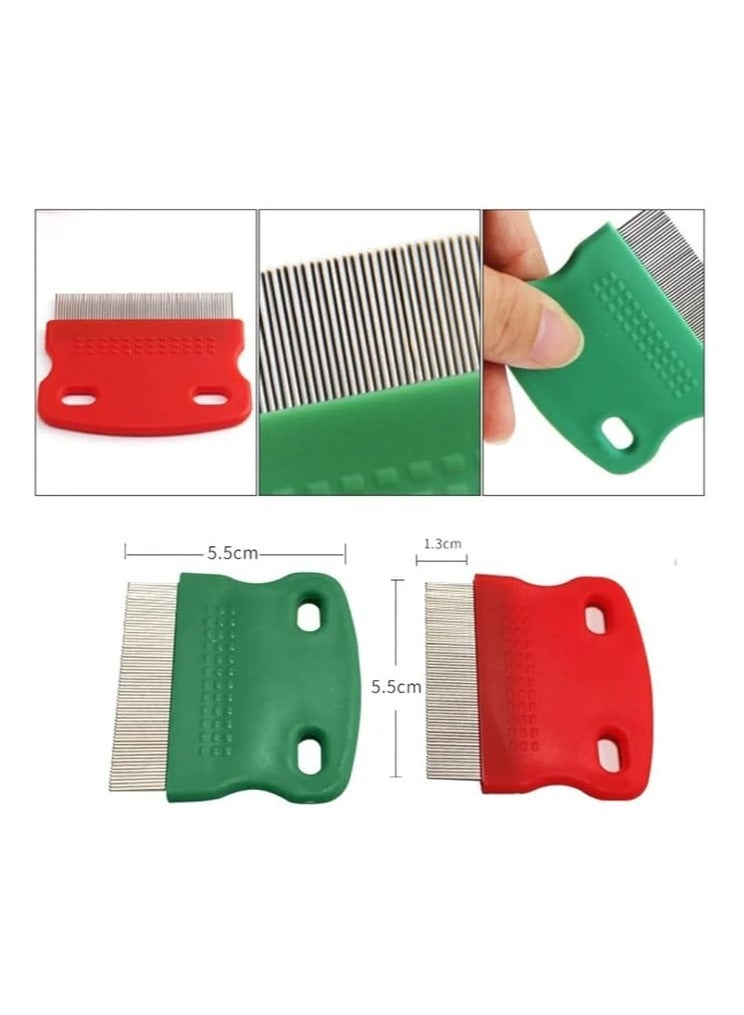 مشط شعر الحيوانات الأليفة من الفولاذ المقاوم للصدأ، فرشاة لإزالة الشعر الطويل الكثيف والفراء، أمشاط الحيوانات الأليفة للكلاب والقطط والأرانب وغينيا - Image 3