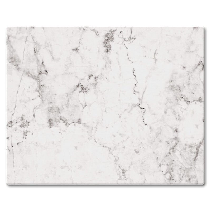 CounterArt White Marble Design 3mm Tempered Glass Cutting Board 15 x 12 Manufactured in the USA Dishwasher Safe
