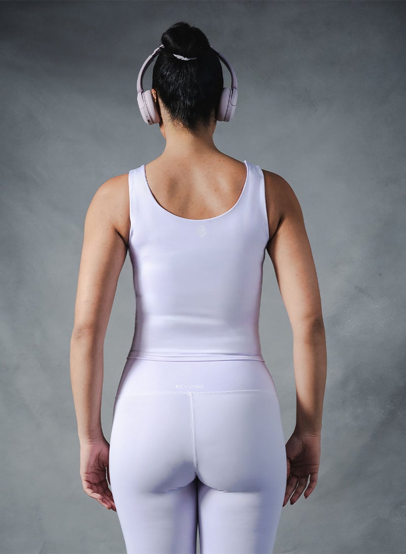 Beyond Sportswear Women's Lilac Sleeveless Top - Image 3