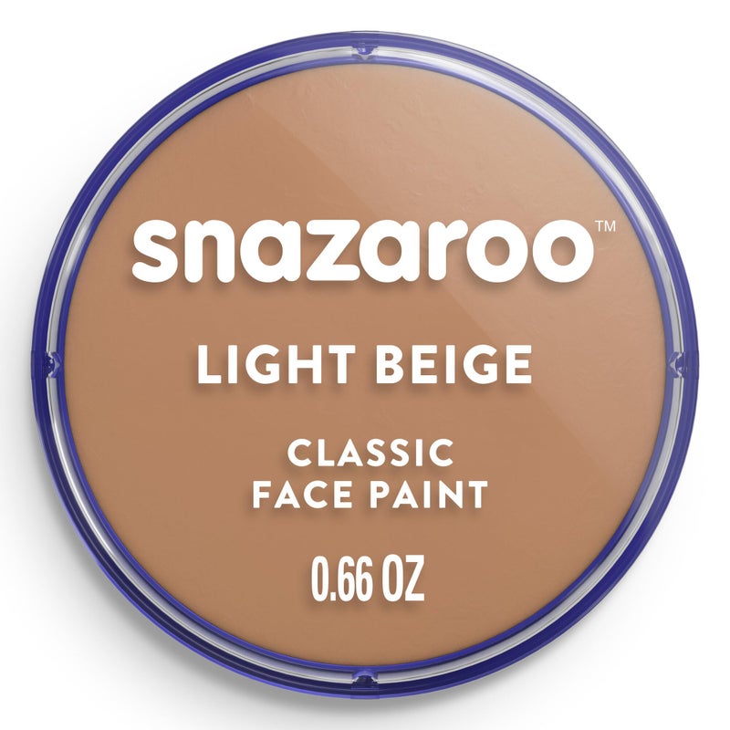 Snazaroo Classic Face and Body Paint, 18.8g (0.66-oz) Pot, Light Beige - Image 1