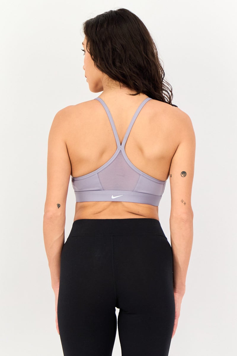 Nike Women Brand Logo Padded Training Sports Bra, Lavender - Image 3