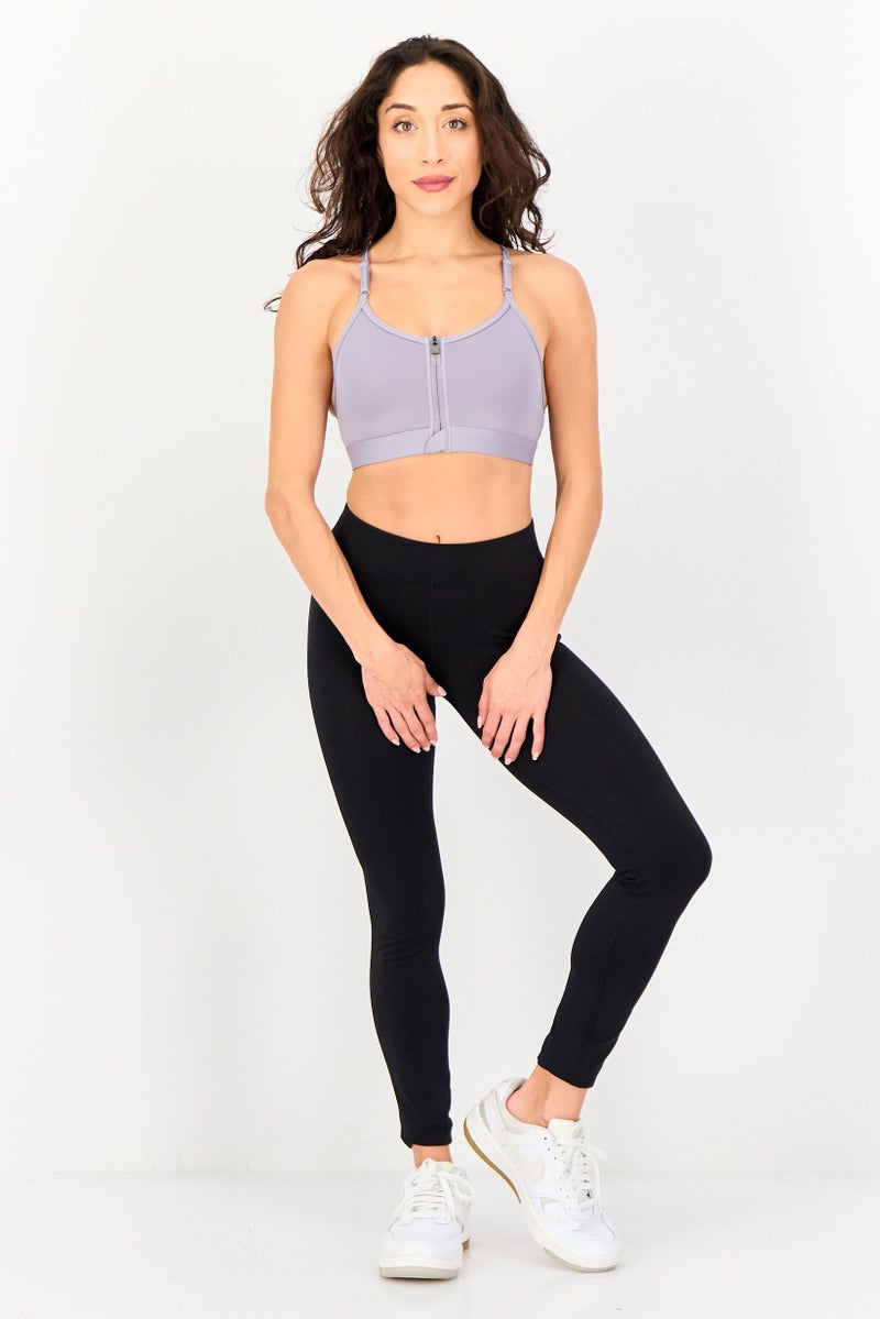 Nike Women Brand Logo Padded Training Sports Bra, Lavender - Image 2