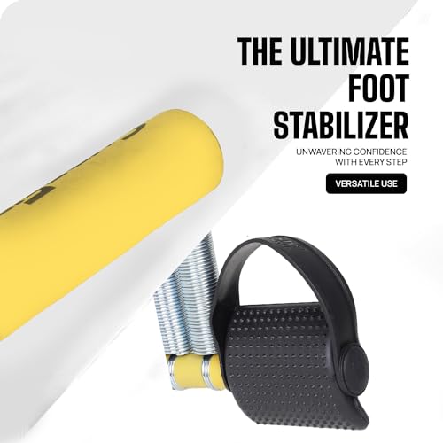 SUREFIT Double Spring Tummy Trimmer Heavy Duty With Comfortable Foam Grip Handle Full Body Workout Abdominal Exerciser Yellow/Black Standard Size - Image 3