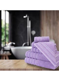 Safi Plus 6 Piece Cotton Super Soft luxury Towel Set - Purple - pzsku/Z1D21DA5A027EFD649442Z/45/_/1721263115/b7d8c329-ff40-41ae-9ce5-a649a8359bf3