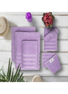 Safi Plus 6 Piece Cotton Super Soft luxury Towel Set - Purple - pzsku/Z1D21DA5A027EFD649442Z/45/_/1721263115/fe5930ac-0fa6-41a8-acec-e17903ec5d0d