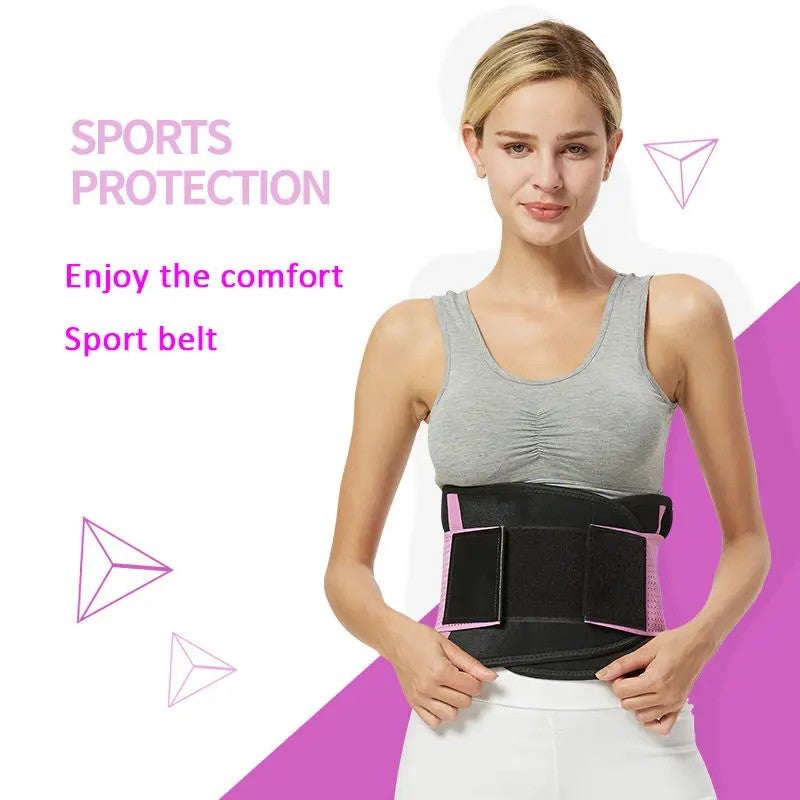 Bluejw Colorful Neoprene Waist Trimmer - Dual Elastic Sweet Waist Trainer Belt - Lumbar Support Brace for Lower Back Pain Relief - Image 3