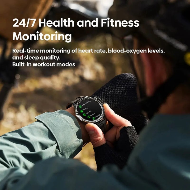 زيبليز ساعة ذكية Zeblaze Btalk 4 Pro Voice Calling Smart Watch 1.43''AMOLED Display Screen Heart Rate Fitness & Wellness Smartwatch For Men, Black - Image 5