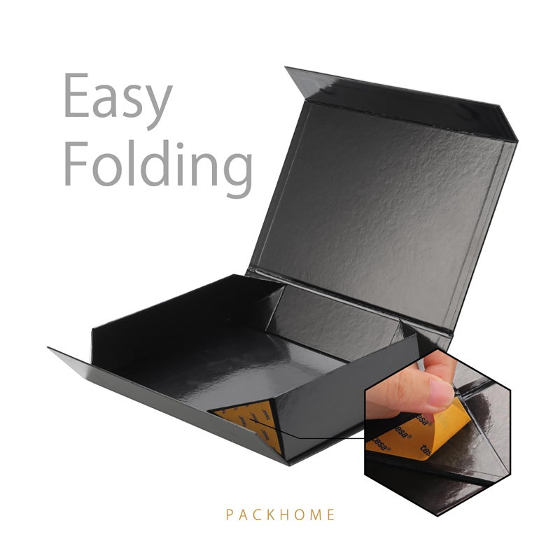 PACKHOME Valentine's Day Large Gift Box 13.5x10x3.5 Inches, Sturdy Shirt Box with Magnetic Lid for Multiple Occasions (Glossy Red) - Image 5