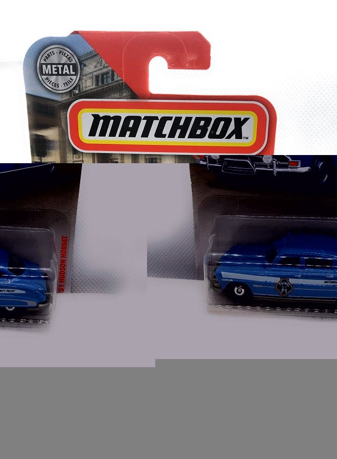 MATCHBOX ماتش بوكس 2019 MBX إنقاذ '51 هودسون هورنت 57/100، أزرق-رمادي