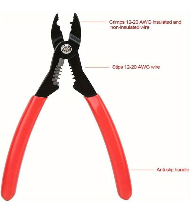 4 In 1 Multi Wire Stripper 12 20 AWG Electricians Cable Stripper Electrical Stripping Crimping Tool Red - Image 2