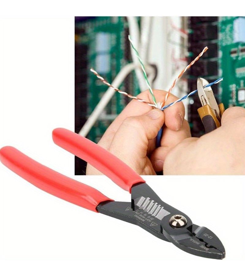 4 In 1 Multi Wire Stripper 12 20 AWG Electricians Cable Stripper Electrical Stripping Crimping Tool Red - Image 4