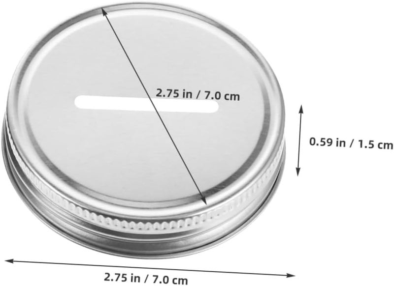 Homoyoyo 24pcs Wide Mouth Mason Jar Tinplate Lids with Keyhole Slot Reusable Sealing Covers for DIY Money Saving Jars Multi-color Gold Silver Black for Crafting and Storage - Image 2
