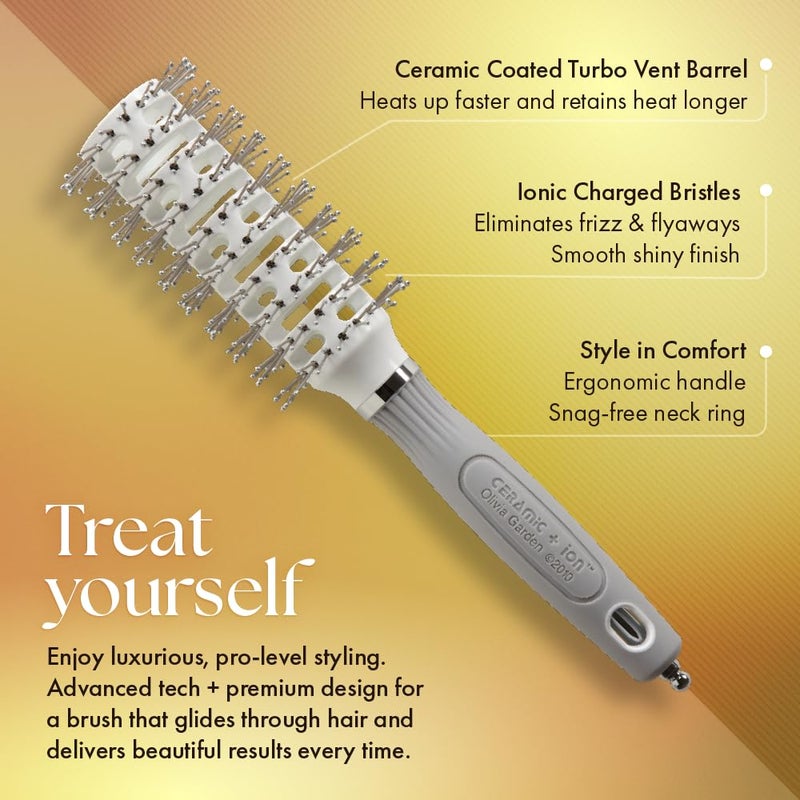 Olivia Garden Ceramic and Ion Turbo Vent Pro Hair Brush CITVPRO-MD (Medium 2 1/2") - Image 3