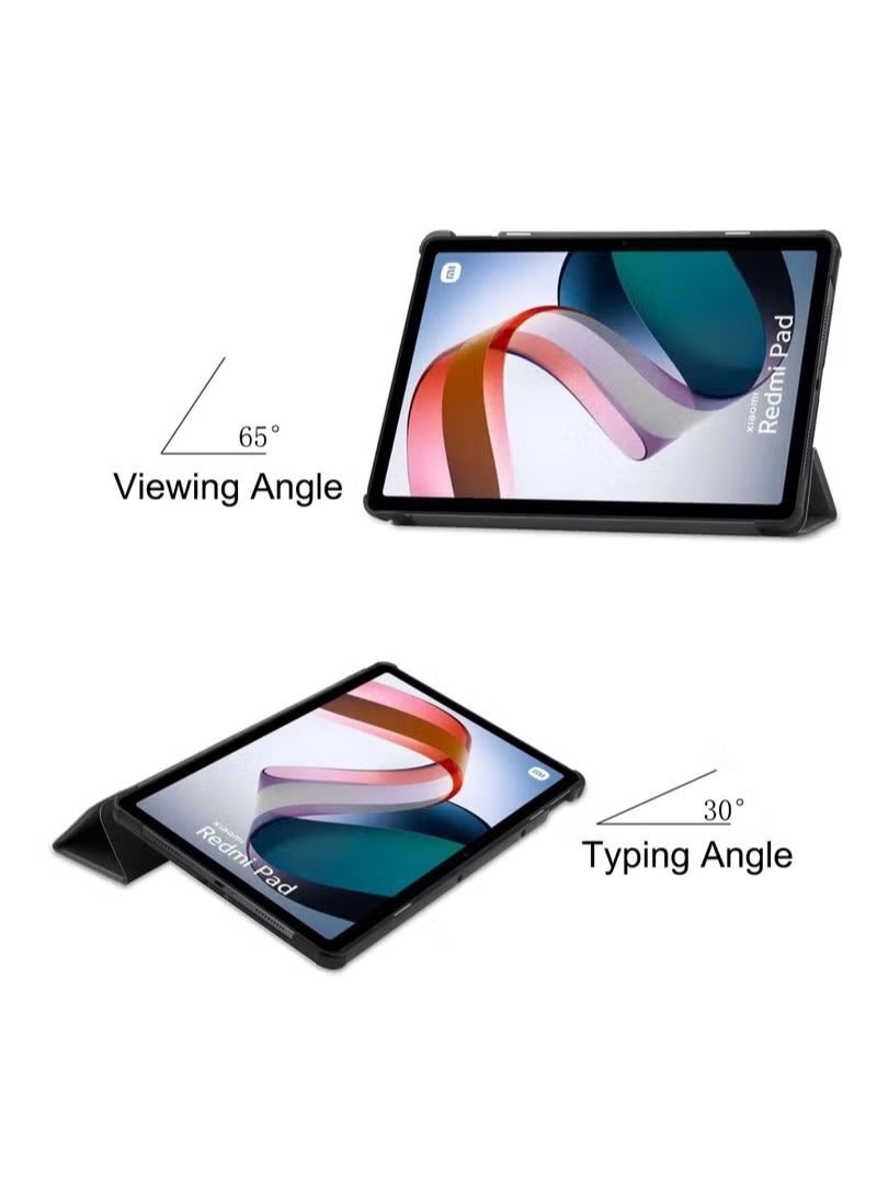 Flip Leather Case For Redmi Pad 10.61" 2022 Ultra-Thin Shockproof Fold Stand Function Tablet Cover with Auto-Sleep/Wake - Image 3