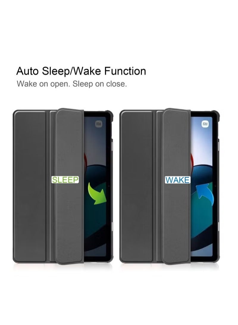 Flip Leather Case For Redmi Pad 10.61" 2022 Ultra-Thin Shockproof Fold Stand Function Tablet Cover with Auto-Sleep/Wake - Image 2