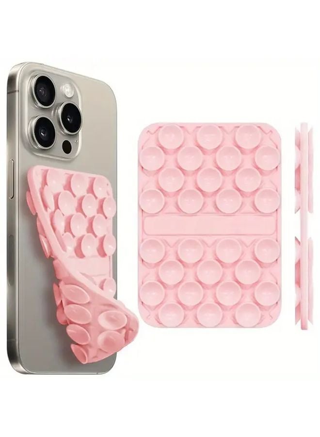 Violet Double Sided Silicone Suction Cup Phone Holder Hands Free Grip For Smartphones Tablets - Image 2