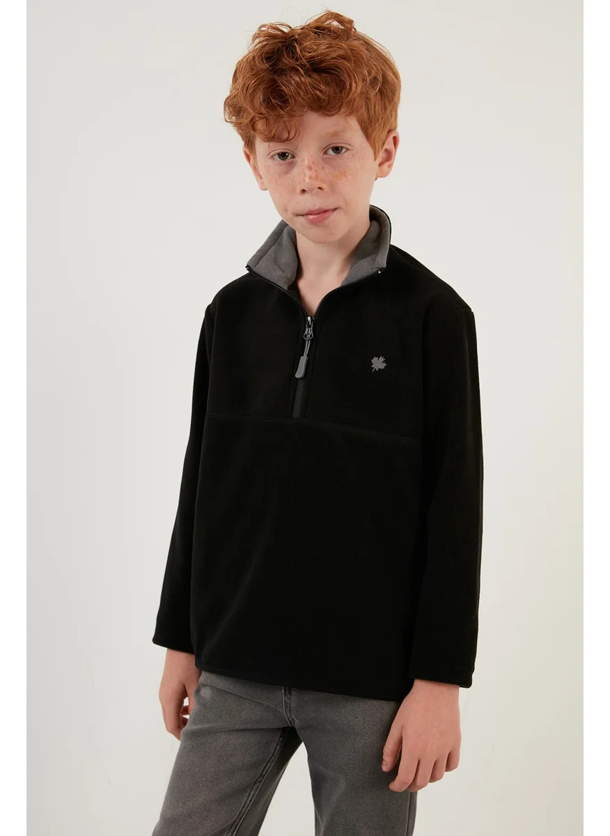 Lela Soft Textured Zippered Stand Collar Winter Fleece Unisex Children's Fleece 5905002