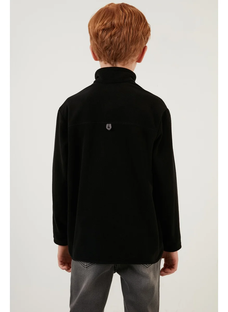 Lela Soft Textured Zippered Stand Collar Winter Fleece Unisex Children's Fleece 5905002