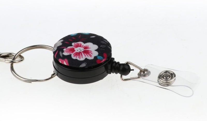 klarako Fashion Fabric Lanyard for ID Card Badge with Reel Retractable Clip  Printed Lanyard for Keys, Cell Phone Holder for Women & Girls  13 - Image 3