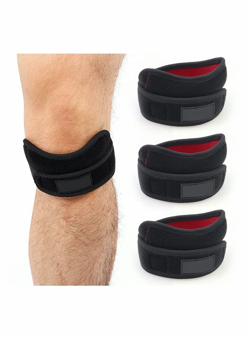 Generic - 4 Pcs Patella Tendon Knee Strap Knee Pain Relief Support Brace Patella Band Patella Knee Strap for Hiking Soccer Basketball Running Jumpers Knee Tennis Tendonitis Volleyball Squats - Image 1