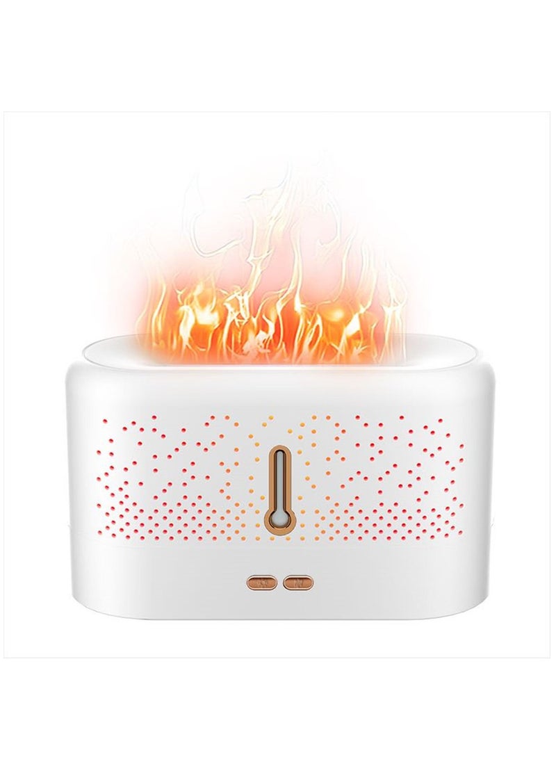 Sunhome Simulation Flame Air Aromatherapy Humidifier 200ml 4.5W LU1524-5 White  - Image 1