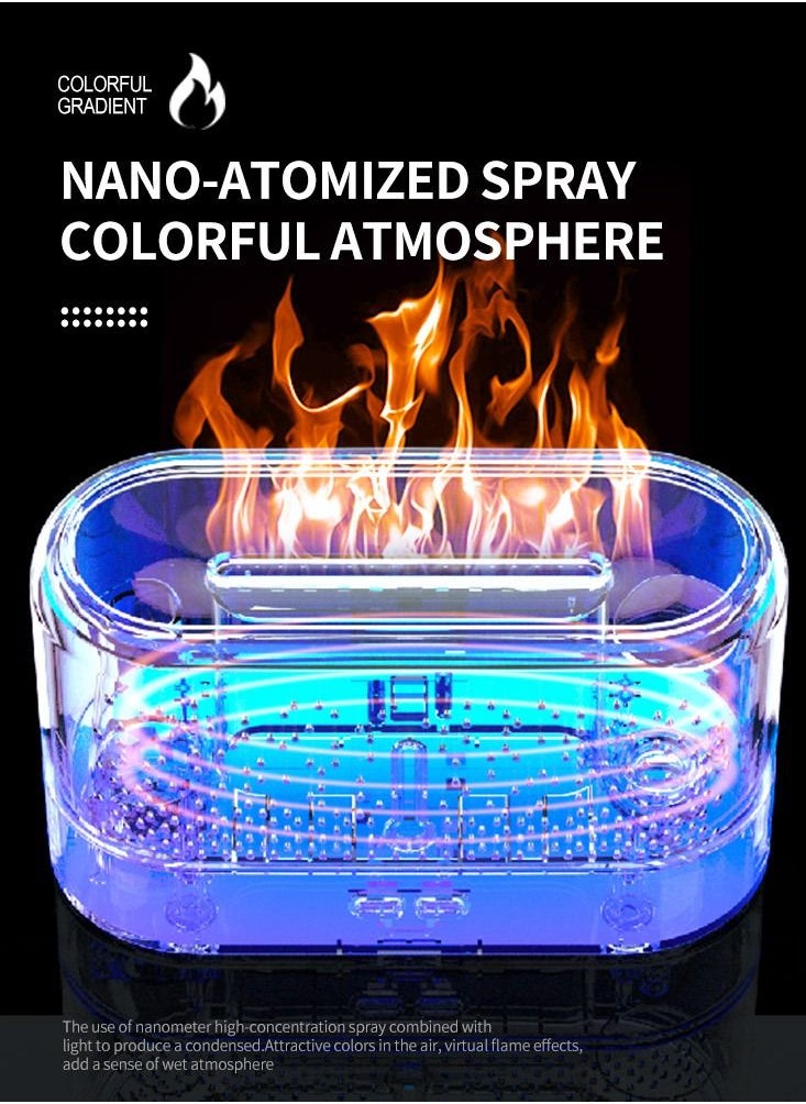 Sunhome Simulation Flame Air Aromatherapy Humidifier 200ml 4.5W LU1524-5 White  - Image 5